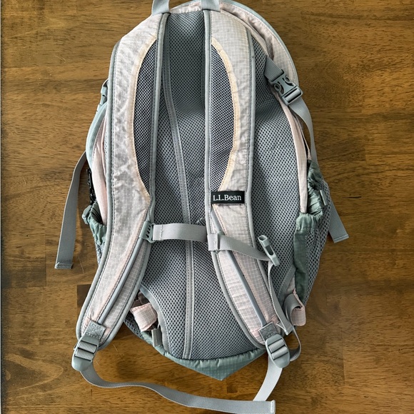 L.L. Bean Pink and Grey Stow Away Backpack 20L - Picture 2 of 2